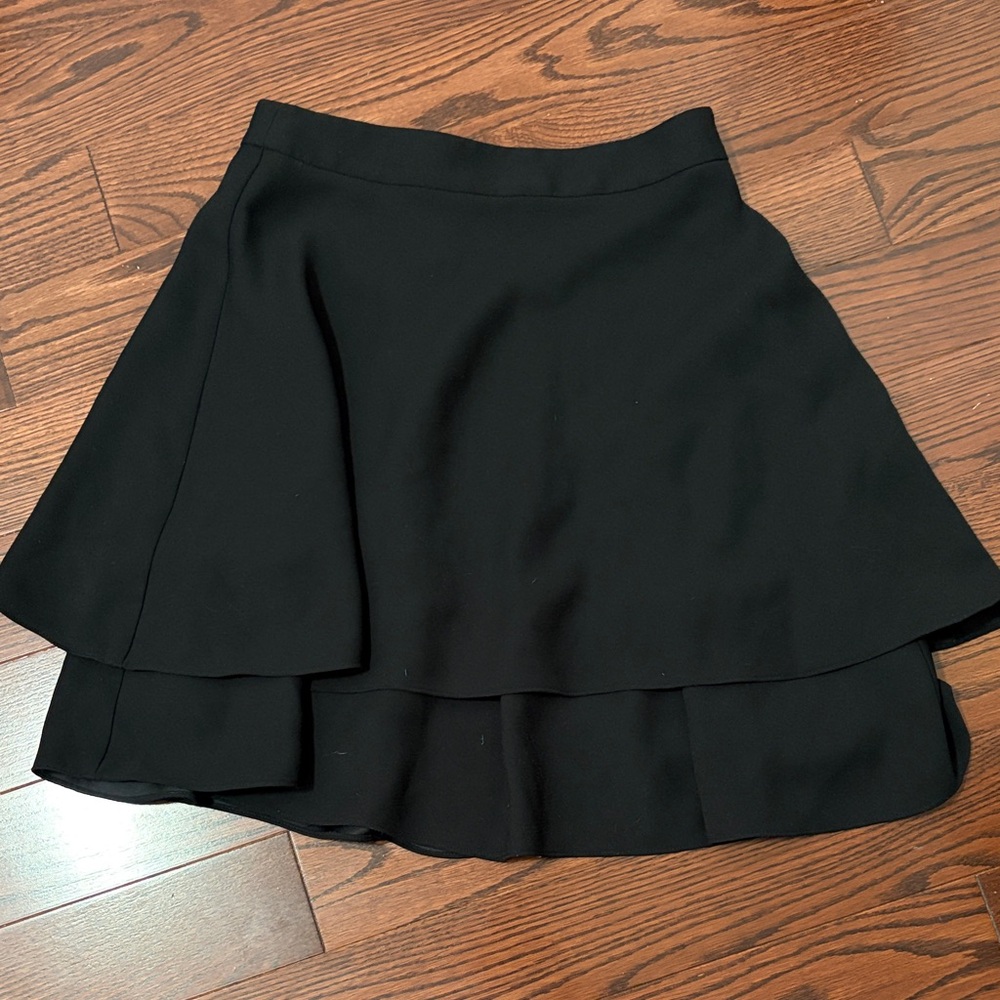 kate spade Black High-Low Tiered Skirt